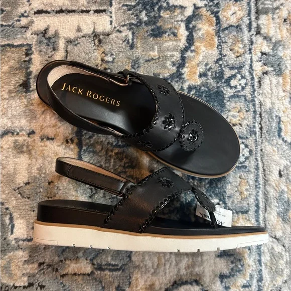 Jack Rogers Women's Black Sandals - Picture 4 of 11